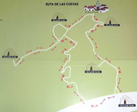 Mapa Ruta de las Cuevas